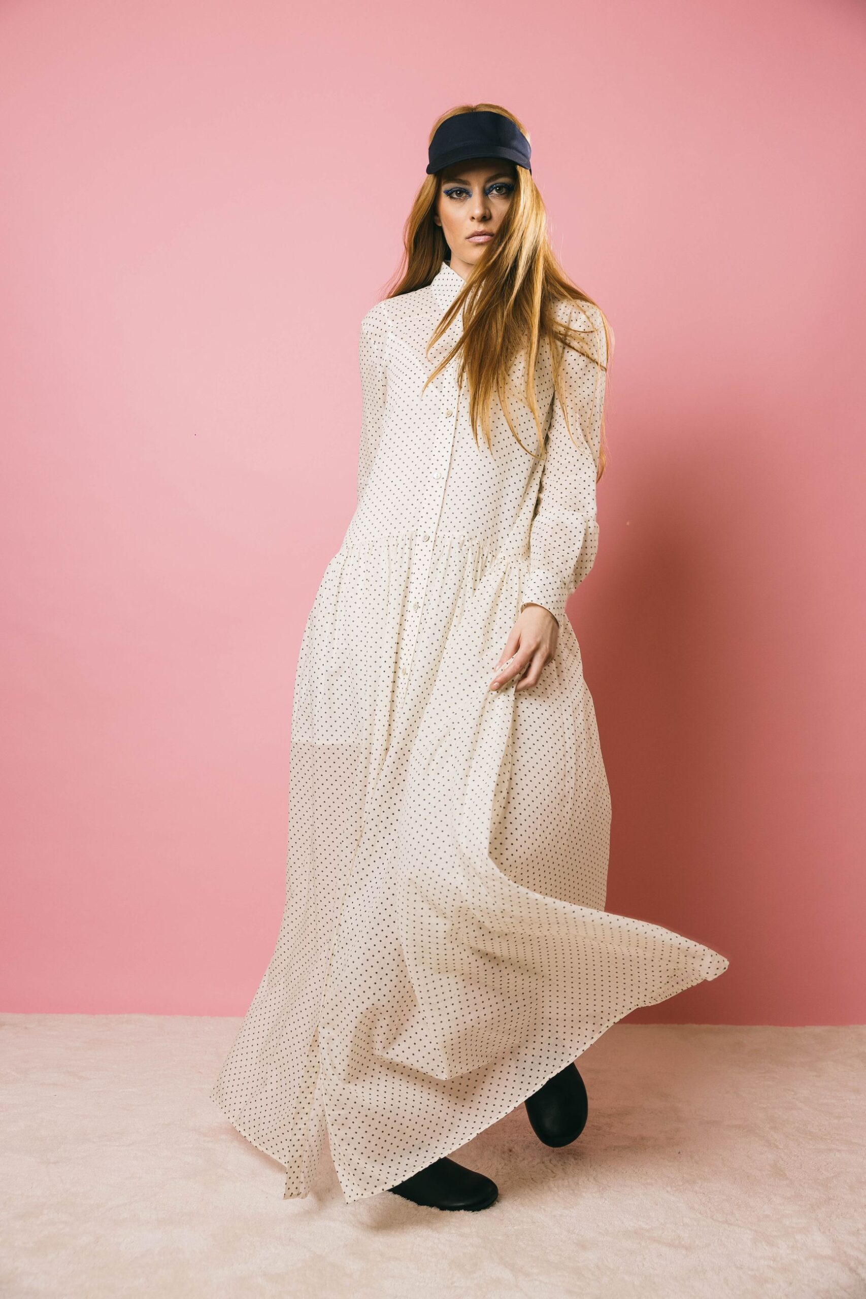 185857 vickye  abito lungo  aniye by  optical pois, xs