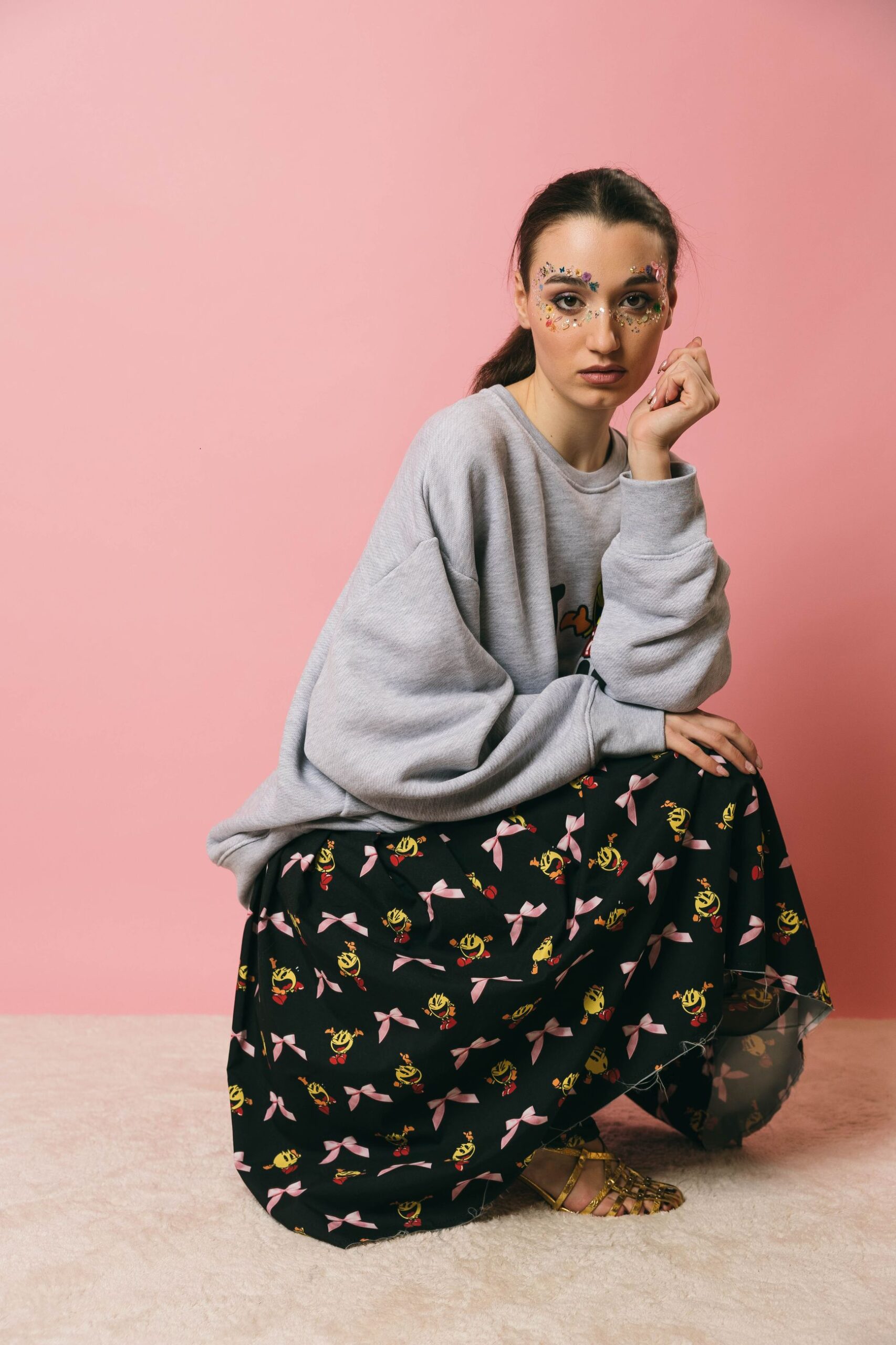 Skirt pacman  gonne  wstudio  nero pacman, m