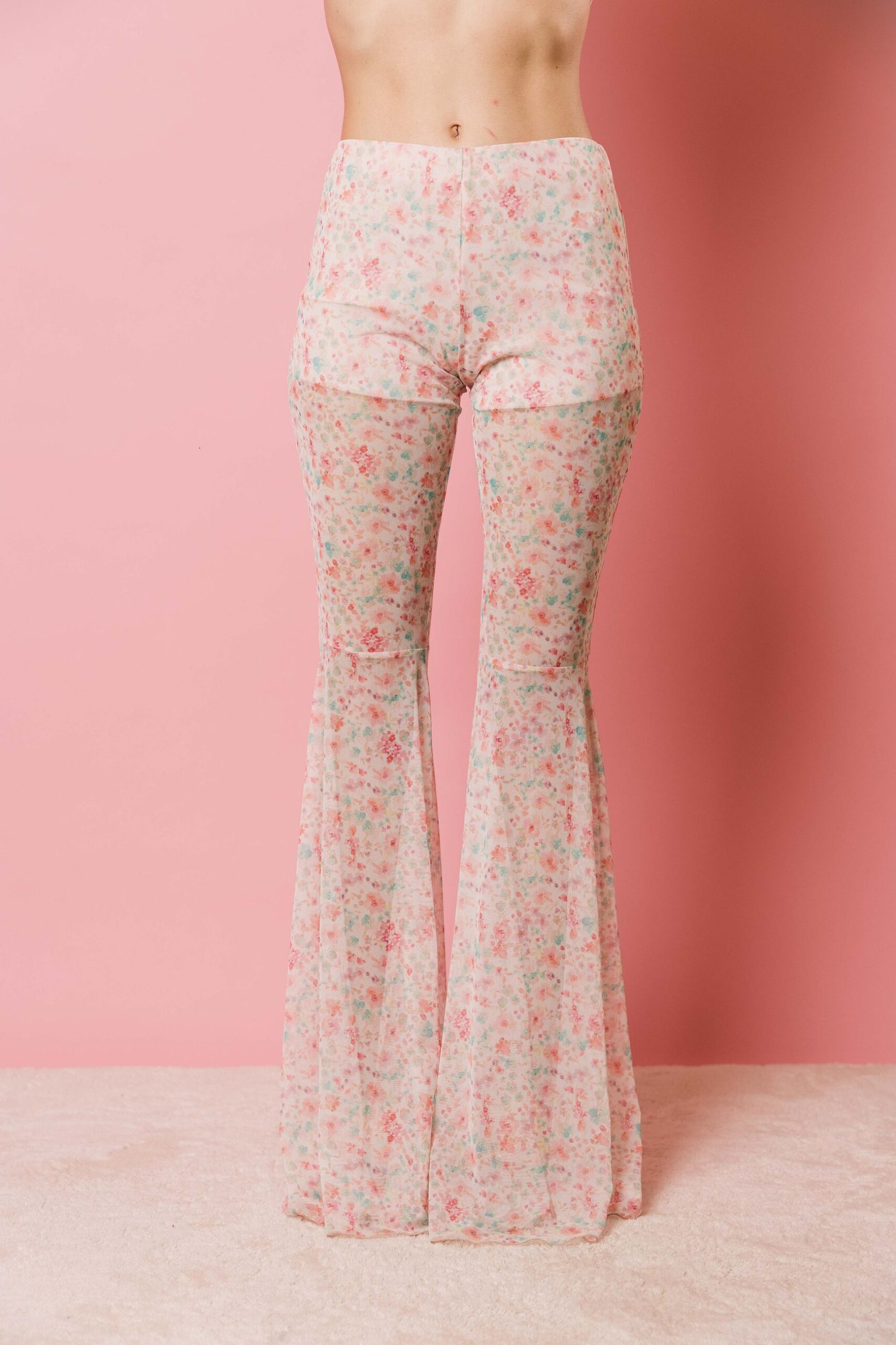 Ke2548 flowers  pantaloni  kostumn°1  stampa floreale, s