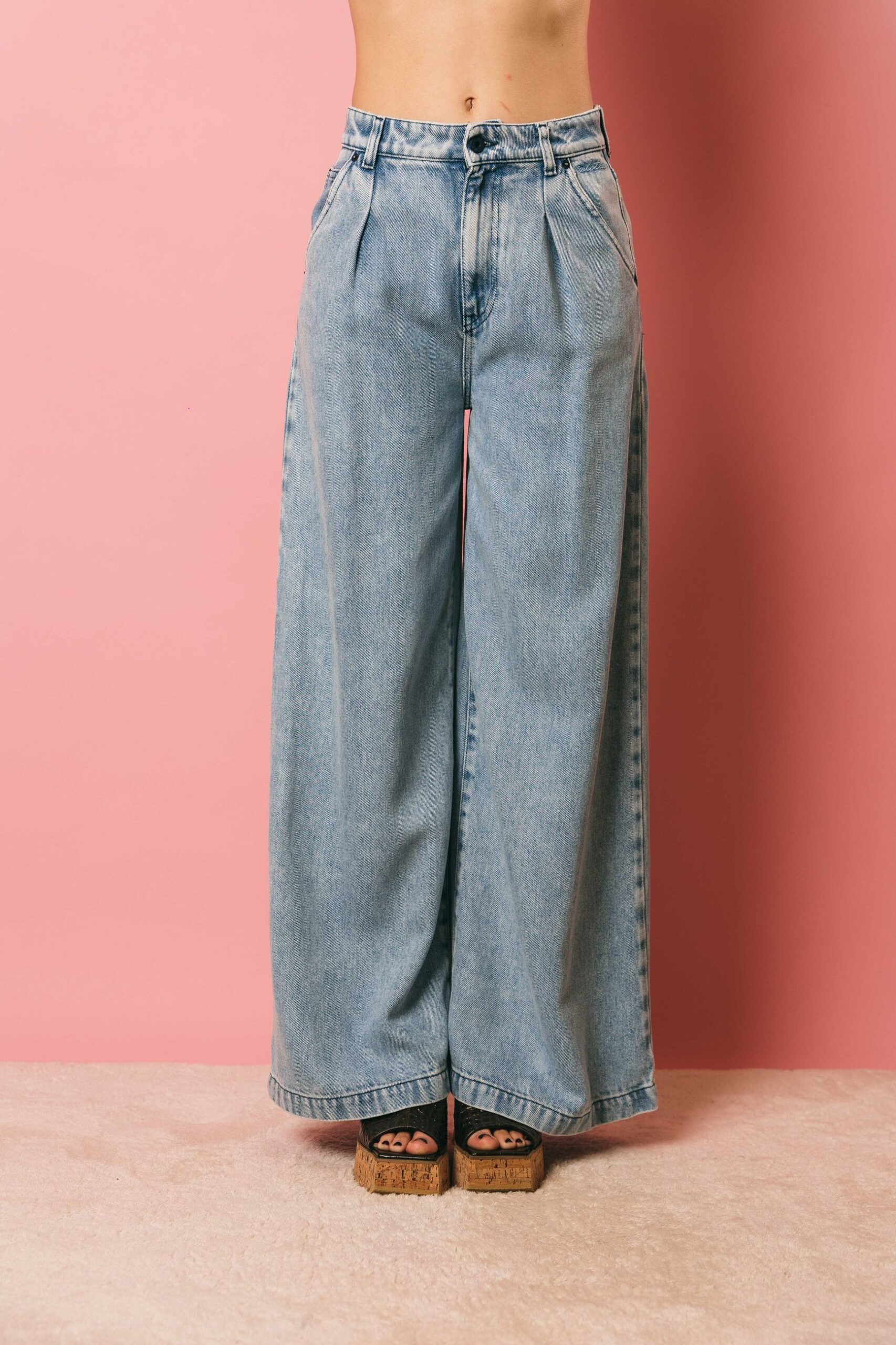 M1d0199 denim  jeans  solotre  denim chiaro, 40