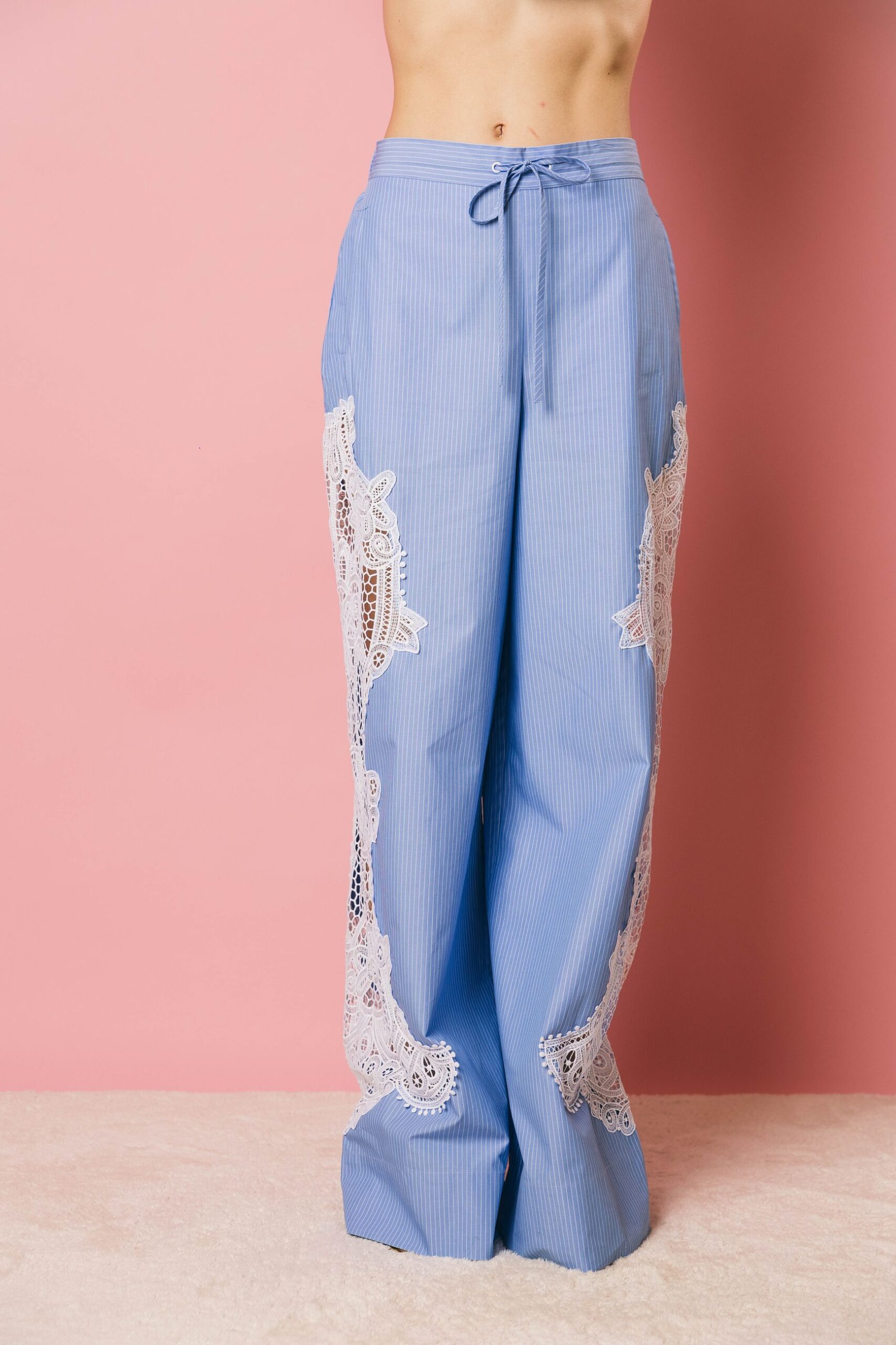 Hace pants oxford  pantaloni  essentiel antwerp  riga bia/azzurro, 40