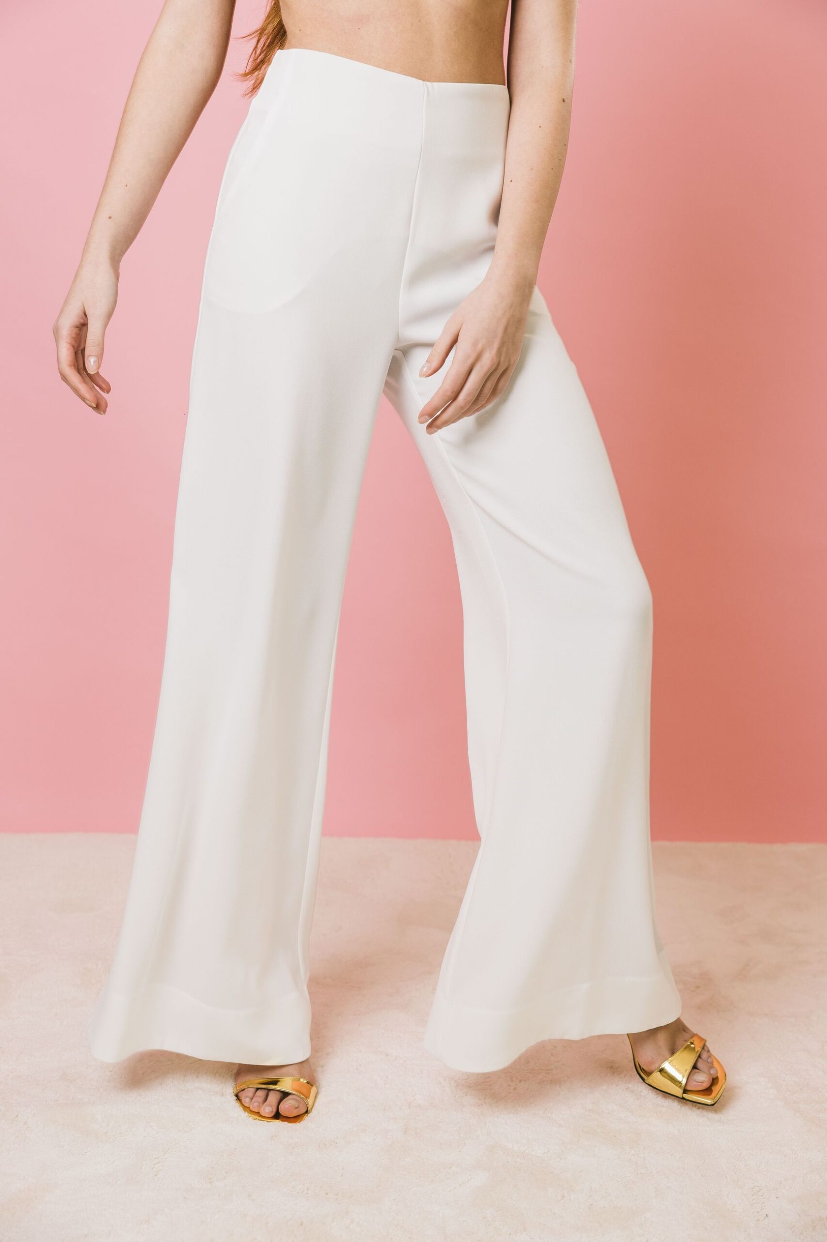 535136 off white  pantaloni  acc ess fashion  bianco, xs