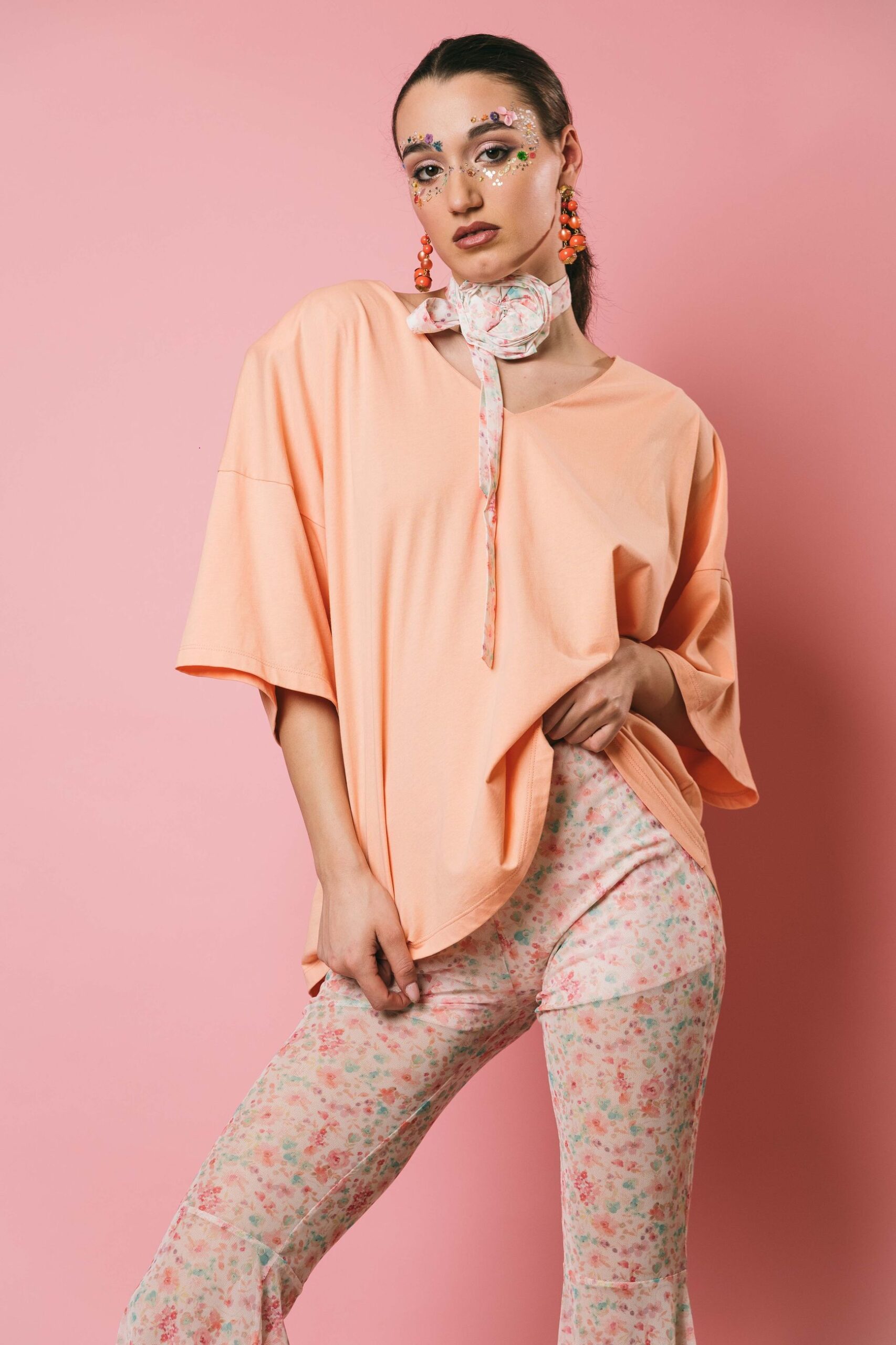 Ke2505 pesca  tshirt e polo  kostumn°1  pesca, m