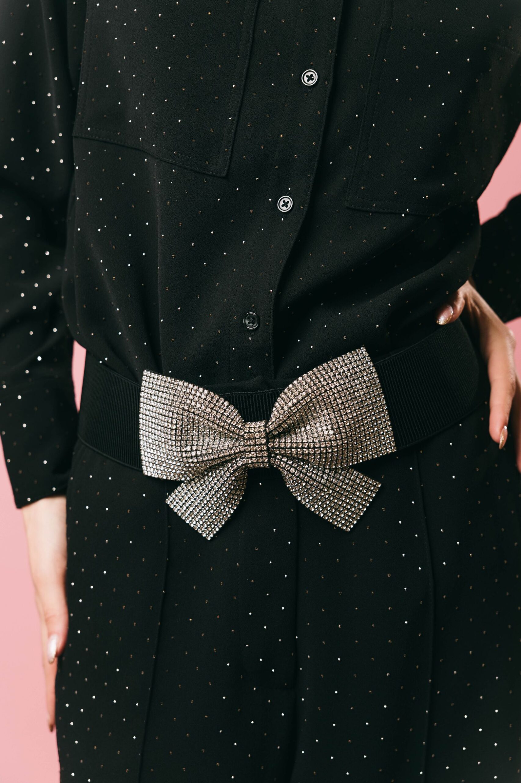 Addicted crystal  cintura  essentiel antwerp  nero/crystal, i