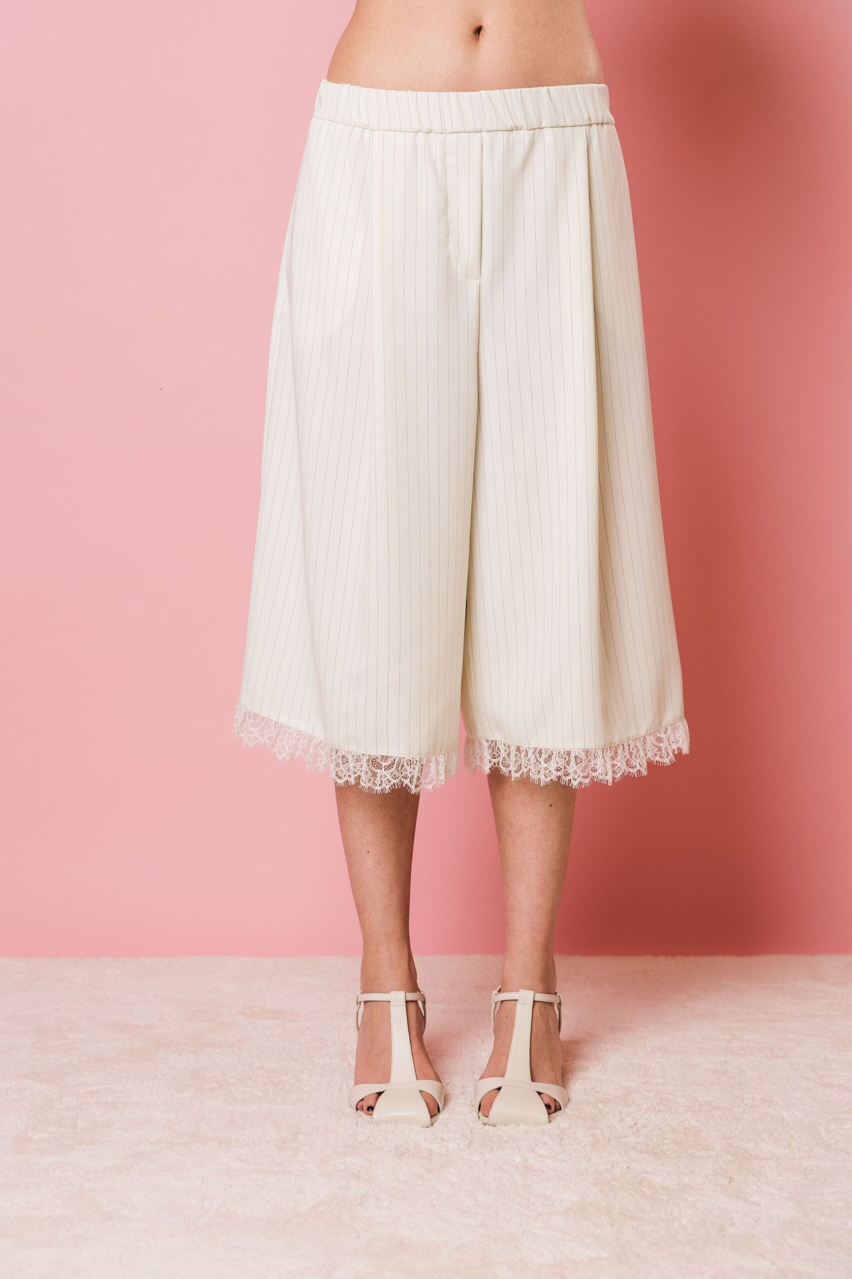 Vs1sb0024te077 gessato  pantaloni  vivetta  gessato vaniglia, 42