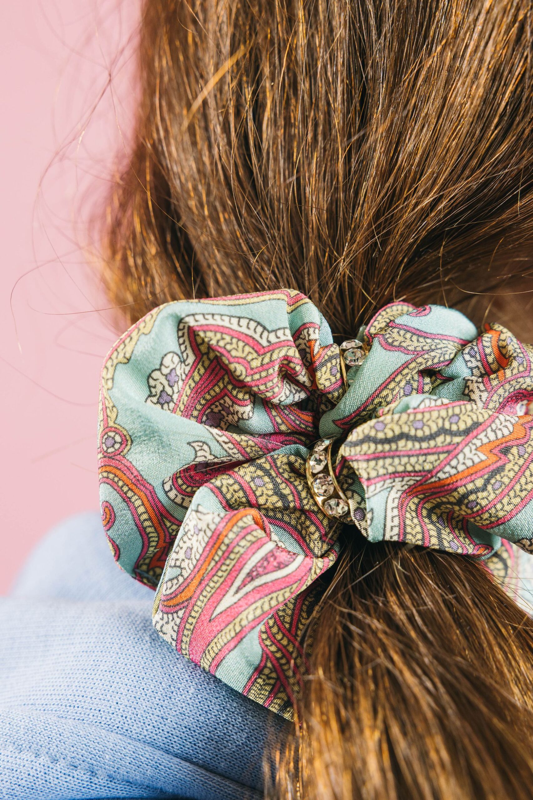 C034331154 salviarosa  fermacapelli  etro  paisley salviarosa