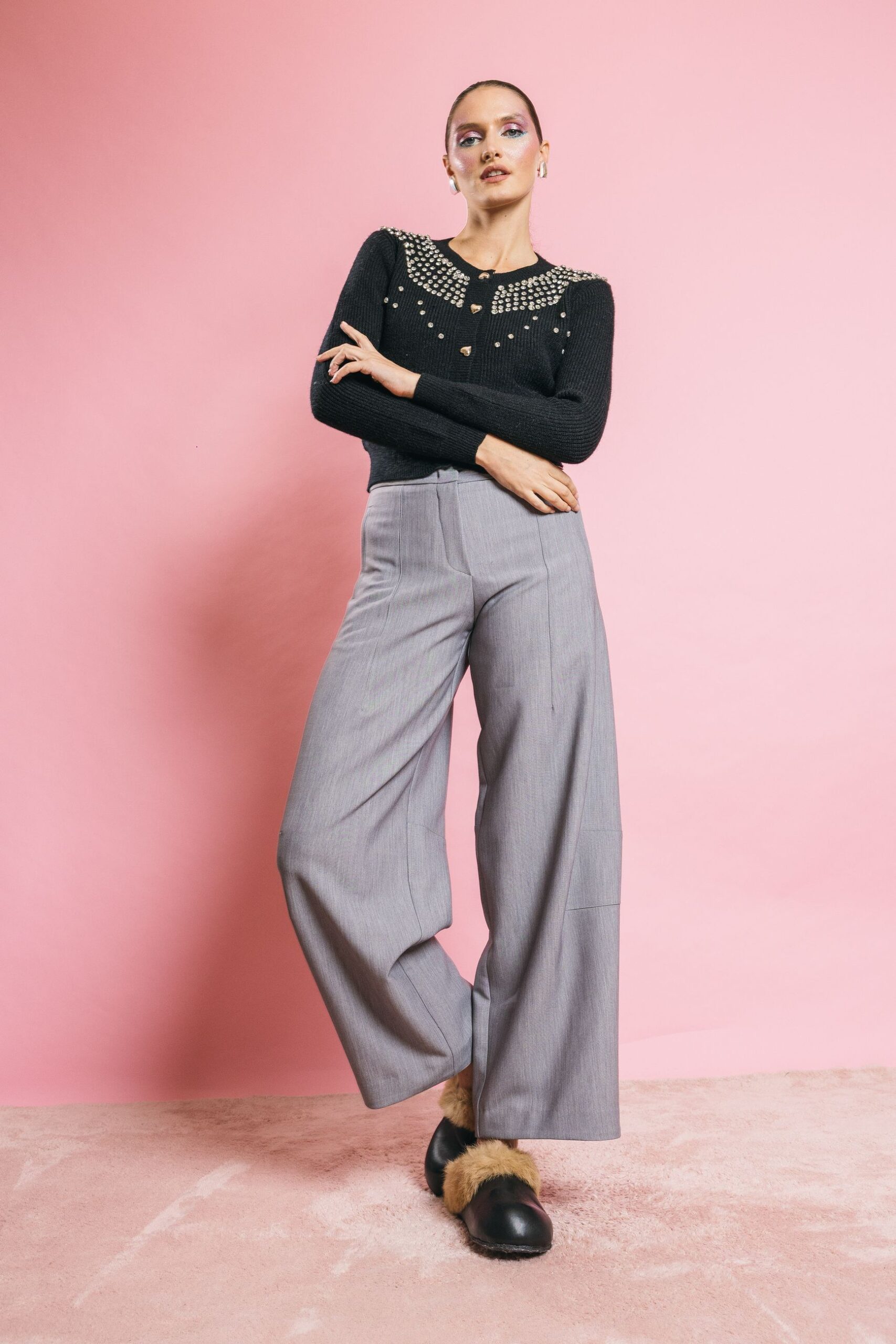 Pa02001 graphite  pantaloni  simona corsellini  light graphite, 48