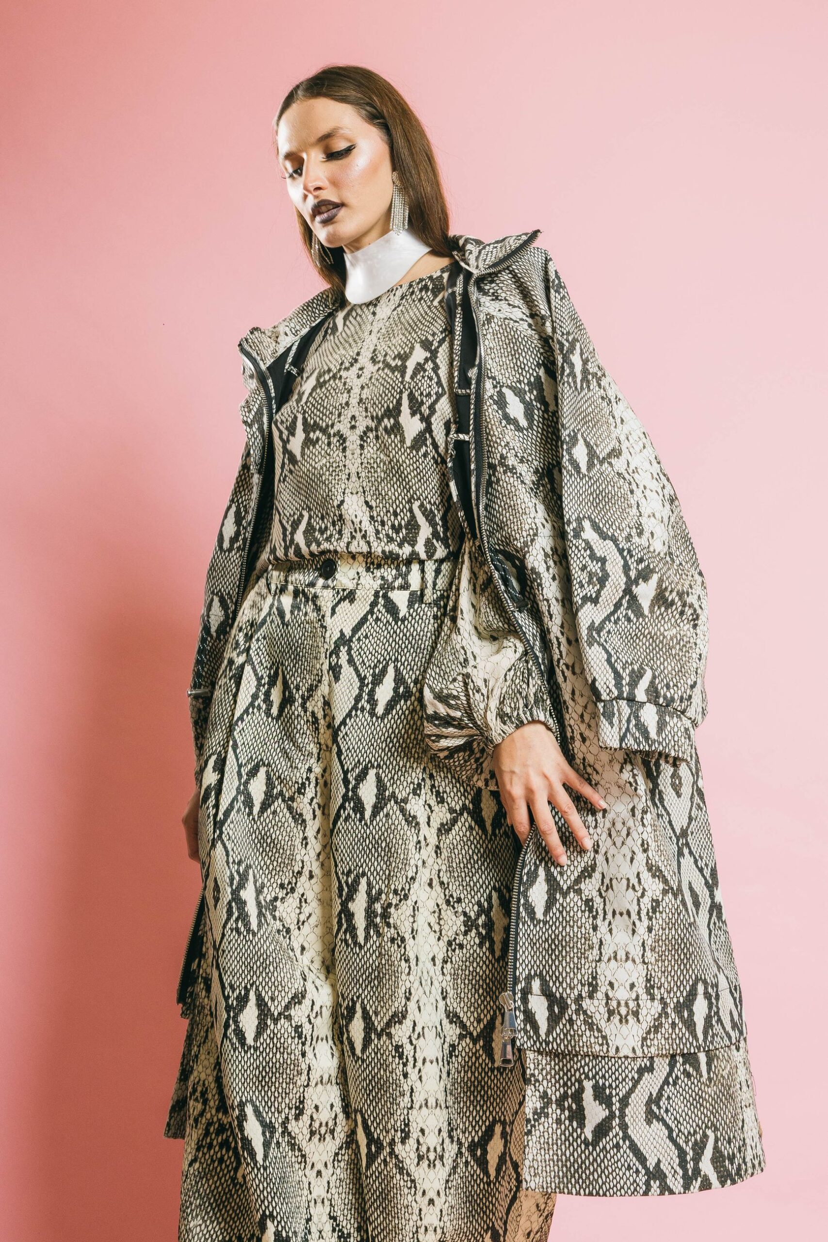 Identify coat python  cappotti  essentiel antwerp  stampa pitone, m