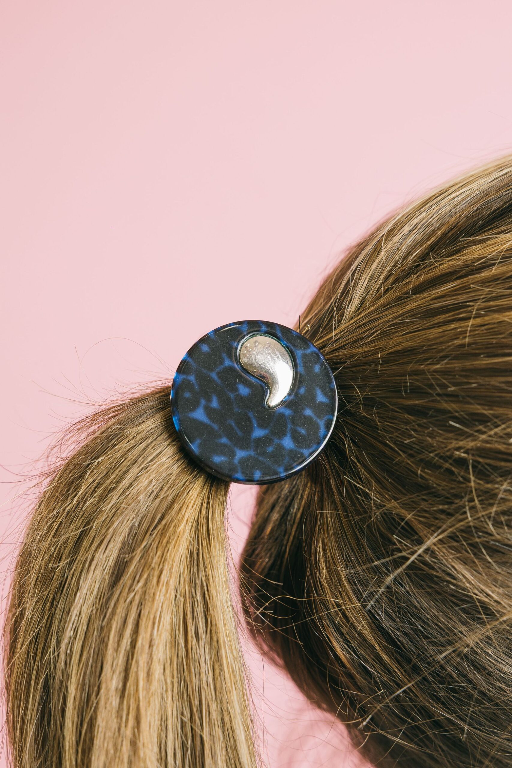 C03787/macu blu  fermacapelli  etro  animalier nero/blu