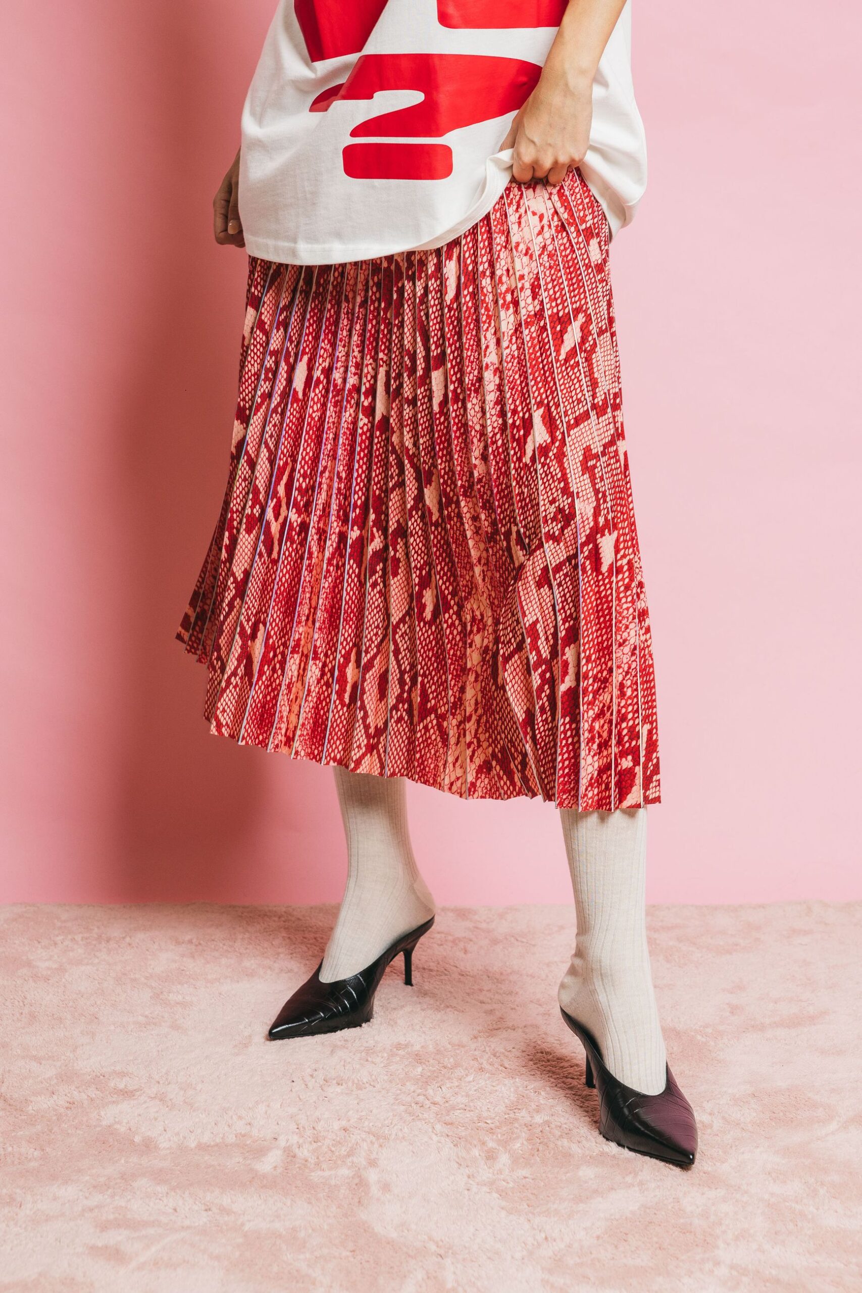 Indira skirt  gonne  essentiel antwerp  rosso, 44