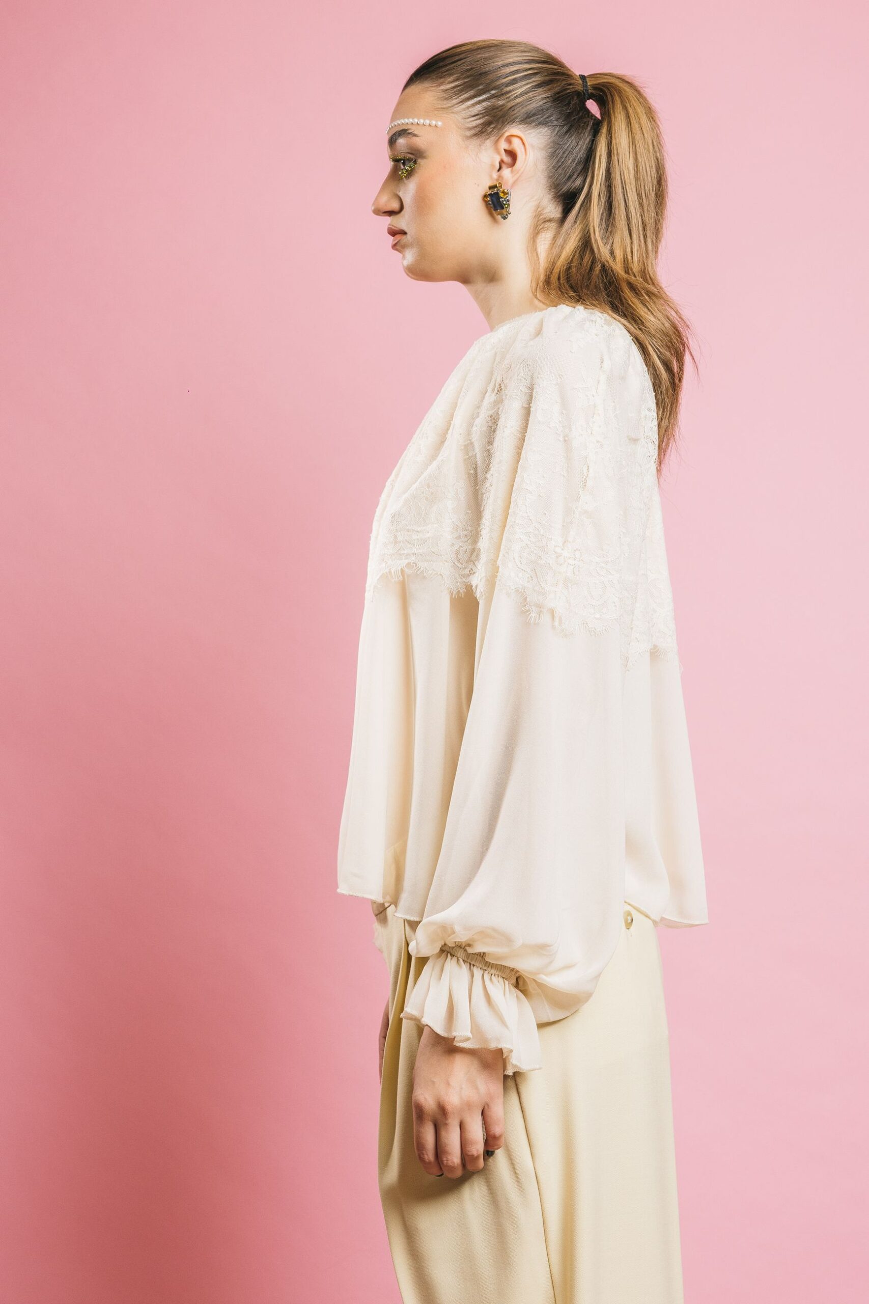 Ka7410 cream  bluse  glamorous  antique cream, l