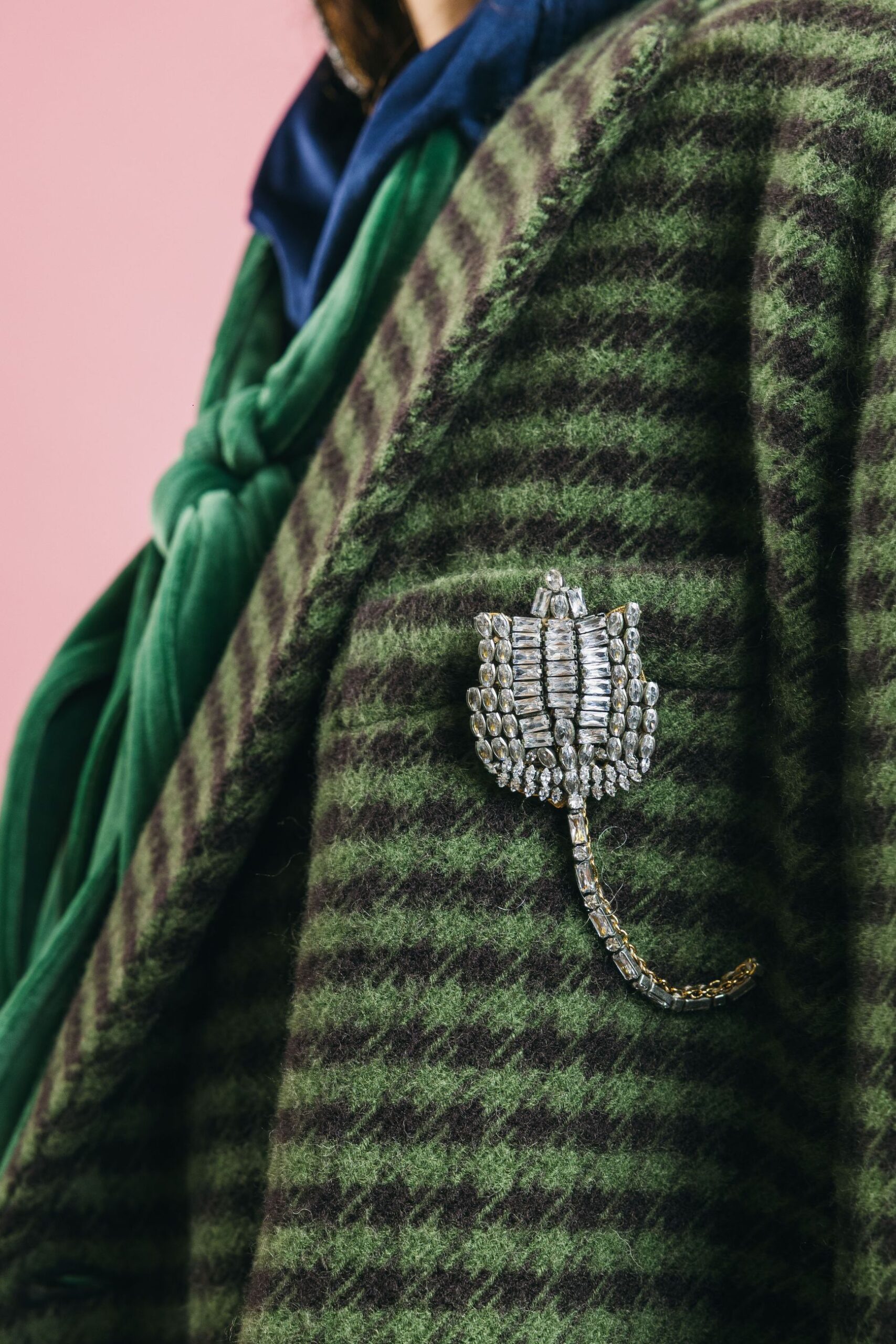 Z1327 crystal  spille  rada'  crystal gold antique